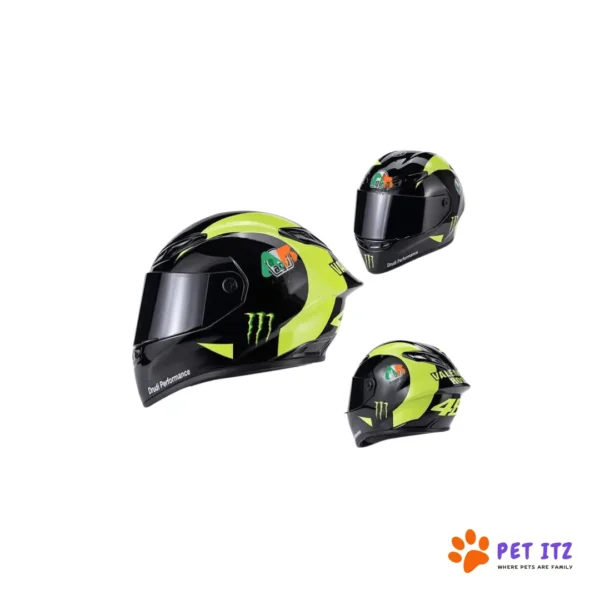 Bike Helmet For Cats & Dogs Black Monster