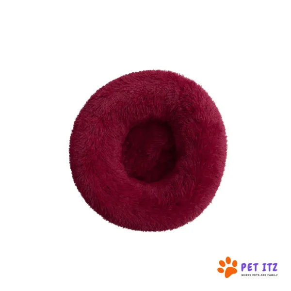 Luxury Soft Pet Beds For Dogs And Cats Large size wine red color