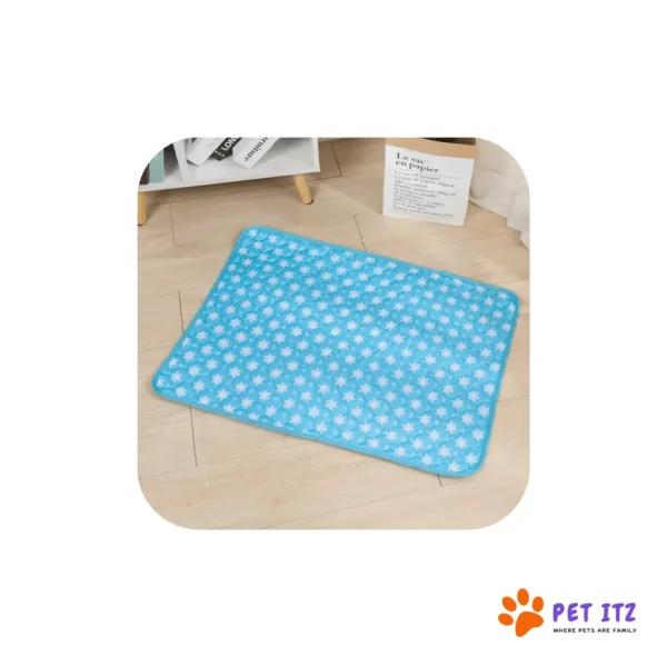 Reusable Dog Mat Waterproof blu steric