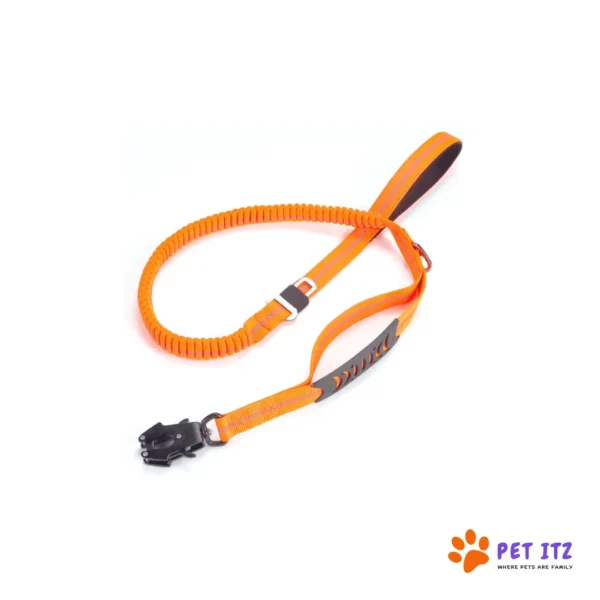 Tactical Bungee Dog Leash Orange