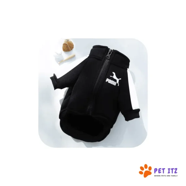 Baseball Dog Jackets For Winter Black