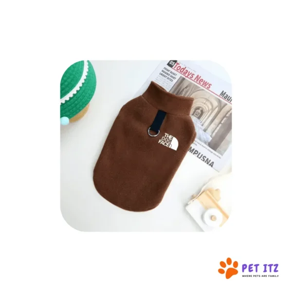 Dog Fleece Jacket​ For Winter Brown