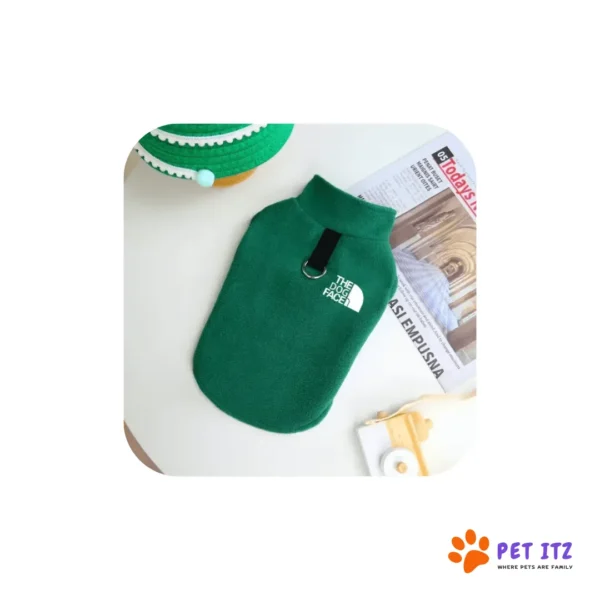 Dog Fleece Jacket​ For Winter Green